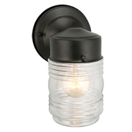 Design House Jelly Jar Outdoor Downlight 45 x 75 in Black Finish 502195